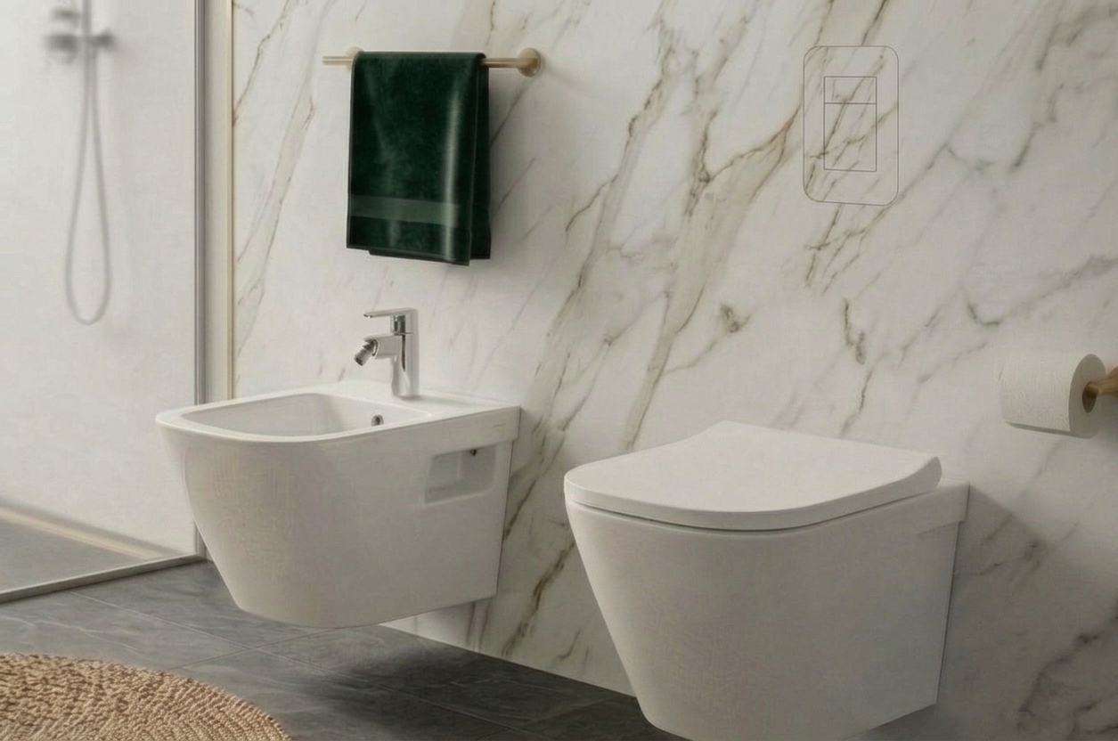 Kit Placca WC Filo Muro